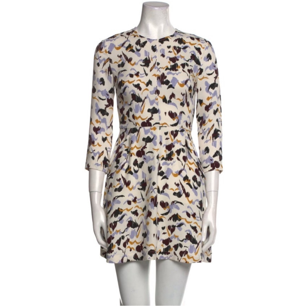 A.L.C. silk Multicolor Long Sleeve mini Dress